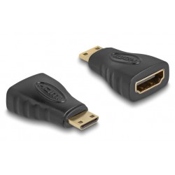 DELOCK αντάπτορας mini HDMI σε HDMI 65244, gold plated, μαύρος DELOCK αντάπτορας mini HDMI σε HDMI 65244, gold plated, μαύρος