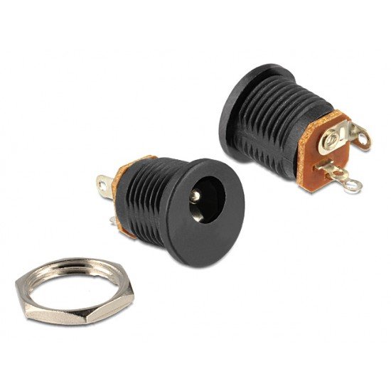 DELOCK βύσμα τροφοδοσίας DC 2.1 x 5.5mm 65503, μαύρο DELOCK βύσμα τροφοδοσίας DC 2.1 x 5.5mm 65503, μαύρο