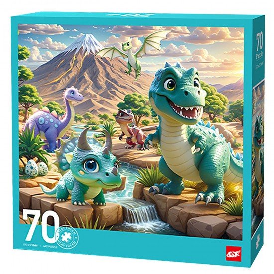 Παζλ 70 τεμ Δεινοσαυράκια 25x25x5cm ToyMarkt 891902