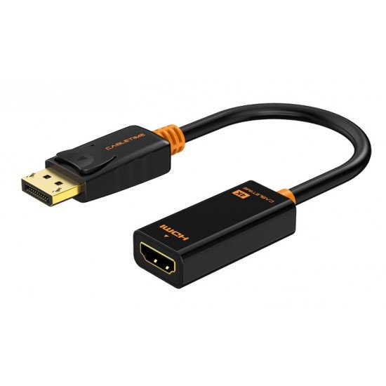 CABLETIME αντάπτορας DisplayPort σε HDMI CT-AV586-01G4K, 4K/30Hz, μαύρος CABLETIME αντάπτορας DisplayPort σε HDMI CT-AV586-01G4K, 4K/30Hz, μαύρος