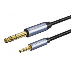 CABLETIME καλώδιο ήχου 3.5mm σε 6.35mm CT-AV321-H11G, 1m, μαύρο CABLETIME καλώδιο ήχου 3.5mm σε 6.35mm CT-AV321-H11G, 1m, μαύρο
