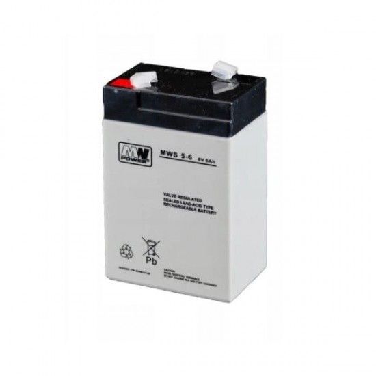 Μπαταρία μολύβδου 6V 5Ah T1/F1 (4.8mm) 70x47x101mm Μπαταρία μολύβδου 6V 5Ah T1/F1 (4.8mm) 70x47x101mm