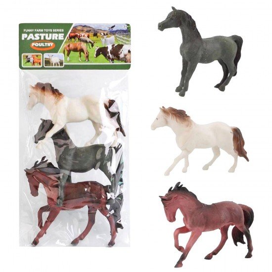 Σετ 3 Άλογα 16cm σε Σακούλα 16x27x3cm ToyMarkt 913435