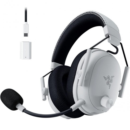 Razer BLACKSHARK V3 PRO White - ANC Wireless Gaming Headset - 70h Battery - 2.4GHz/BT/USB - PC/PS5 Razer BLACKSHARK V3 PRO White - ANC Wireless Gaming Headset - 70h Battery - 2.4GHz/BT/USB - PC/PS5