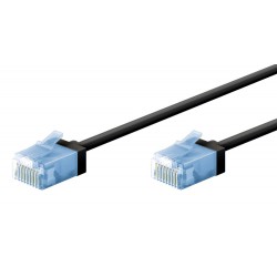 GOOBAY καλώδιο δικτύου 74234, CAT 6A U/UTP, slim, copper, 500MHz, 2m, μαύρο