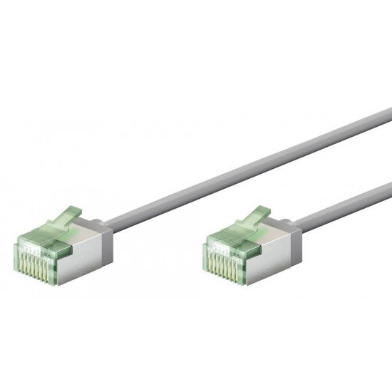 GOOBAY καλώδιο δικτύου 74344, CAT 8.1 U/FTP, slim, copper, 40Gbps, 0.25m, γκρι GOOBAY καλώδιο δικτύου 74344, CAT 8.1 U/FTP, slim, copper, 40Gbps, 0.25m, γκρι