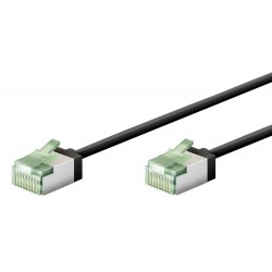 GOOBAY καλώδιο δικτύου 74350, CAT 8.1 U/FTP, slim, copper, 2000MHz, 0.15m, μαύρο