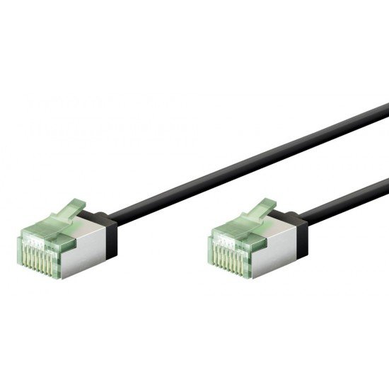 GOOBAY καλώδιο δικτύου 74351, CAT 8.1 U/FTP, slim, copper, 40Gbps, 0.25m, μαύρο GOOBAY καλώδιο δικτύου 74351, CAT 8.1 U/FTP, slim, copper, 40Gbps, 0.25m, μαύρο