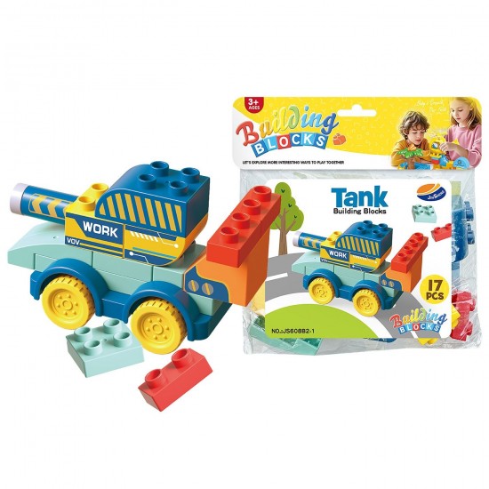 Τουβλάκια Τανκ 17 τεμ 19x22cm ToyMarkt 95454