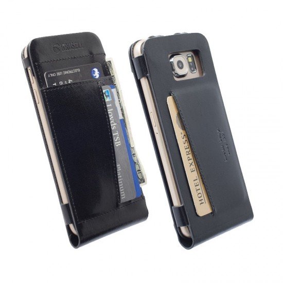 KRUSELL ΘΗΚΗ SAMSUNG S6 G920 LEATHER WALLET CASE KALMAR BLACK KRUSELL ΘΗΚΗ SAMSUNG S6 G920 LEATHER WALLET CASE KALMAR BLACK