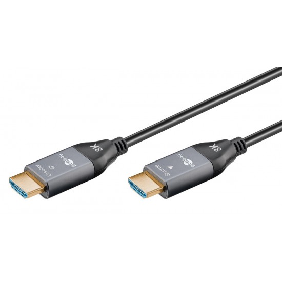 GOOBAY καλώδιο HDMI 2.1 76278 με Ethernet, AOC, 8K/60Hz, 48 Gbps, 50m, μαύρο GOOBAY καλώδιο HDMI 2.1 76278 με Ethernet, AOC, 8K/60Hz, 48 Gbps, 50m, μαύρο