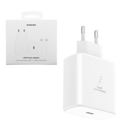 TRAVEL SAMSUNG EP-T4511XWEGEU TYPE C 5V 3A/9V 2.77A/20V 2.25A 45W FAST CHARGE+USB DATA TYPE C TO TYPE C 5A WHITE PACKING OR