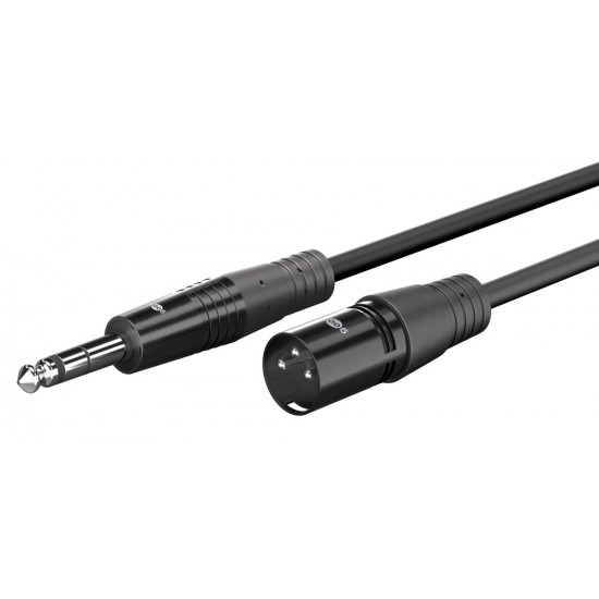 GOOBAY καλώδιο ήχου 6.35mm σε XLR 80053, 5m, μαύρο GOOBAY καλώδιο ήχου 6.35mm σε XLR 80053, 5m, μαύρο