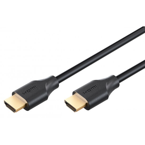 GOOBAY καλώδιο HDMI 2.2 80073, 16K/60Hz, 96 Gbps, 0.50m, μαύρο