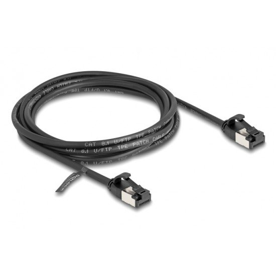 DELOCK καλώδιο δικτύου 80184, CAT 8.1 U/FTP, 40Gbps, 2m, μαύρο DELOCK καλώδιο δικτύου 80184, CAT 8.1 U/FTP, 40Gbps, 2m, μαύρο