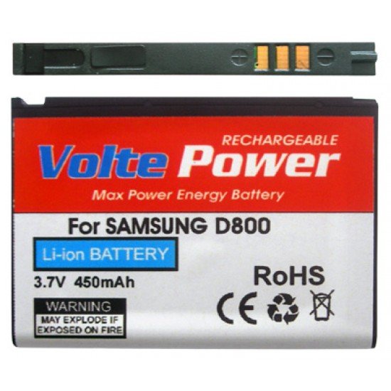 ΜΠΑΤΑΡΙΑ SAMSUNG D800 450mAh Li-ion VoltePower ΜΠΑΤΑΡΙΑ SAMSUNG D800 450mAh Li-ion VoltePower