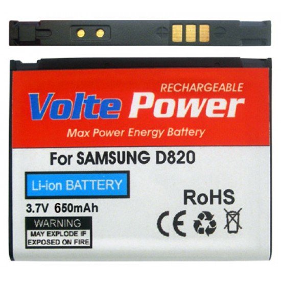 ΜΠΑΤΑΡΙΑ SAMSUNG D820/Z510 650mAh Li-ion VoltePower ΜΠΑΤΑΡΙΑ SAMSUNG D820/Z510 650mAh Li-ion VoltePower