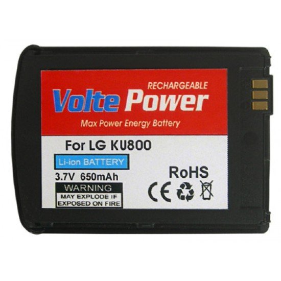 ΜΠΑΤΑΡΙΑ LG KU800 650mAh Li-ion VoltePower ΜΠΑΤΑΡΙΑ LG KU800 650mAh Li-ion VoltePower