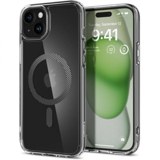 SPIGEN ULTRA HYBRID MAG COMBATIBLE WITH MAGSAFE IPHONE 15 PRO carbon backcover SPIGEN ULTRA HYBRID MAG COMBATIBLE WITH MAGSAFE IPHONE 15 PRO carbon backcover