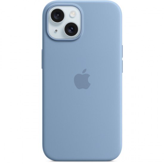 ORIGINAL APPLE SILICONE CASE MAGSAFE IPHONE 15 winter blue ORIGINAL APPLE SILICONE CASE MAGSAFE IPHONE 15 winter blue