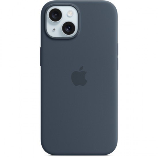 ORIGINAL APPLE SILICONE CASE MAGSAFE IPHONE 15 PLUS storm blue ORIGINAL APPLE SILICONE CASE MAGSAFE IPHONE 15 PLUS storm blue