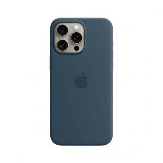 ORIGINAL APPLE SILICONE CASE MAGSAFE IPHONE 15 PRO storm blue ORIGINAL APPLE SILICONE CASE MAGSAFE IPHONE 15 PRO storm blue