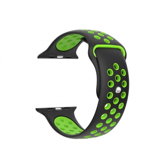 Ksix SMARTWATCH STRAP SPORT FOR APPLE WATCH SERIES 38/40/41mm black green Ksix SMARTWATCH STRAP SPORT FOR APPLE WATCH SERIES 38/40/41mm black green