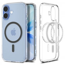 SPIGEN ULTRA HYBRID MAG IPHONE 17 clear graphite backcover SPIGEN ULTRA HYBRID MAG IPHONE 17 clear graphite backcover