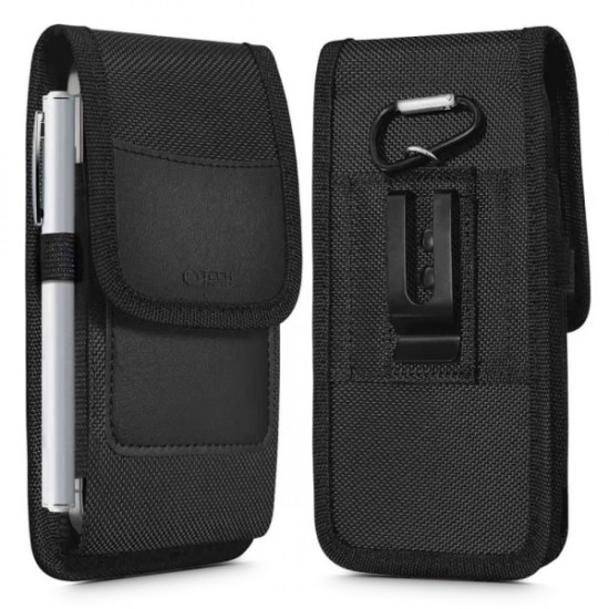 TECH-PROTECT UNIVERSAL BELT FABRIC PHONE POUCH 5.8-6.8'' black