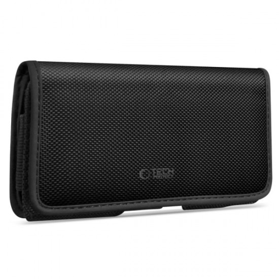 TECH-PROTECT UNIVERSAL BELT HORIZONTAL FABRIC PHONE POUCH 5.8-6.8'' black
