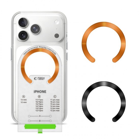 TECH-PROTECT MAGNETIC MAGSAFE RING 2 PACK black & orange