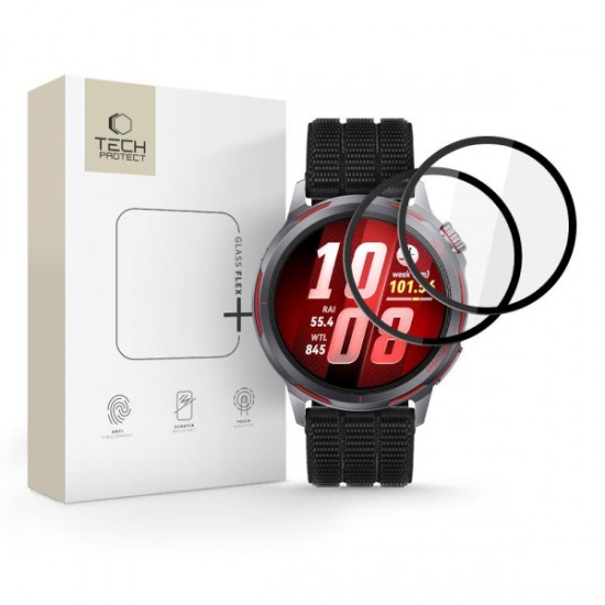 TECH-PROTECT GLASS FIT XIAOMI WATCH GT RUNNER 2 2-PACK black