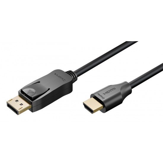 GOOBAY καλώδιο DisplayPort σε HDMI 80525, 8K/60Hz, 48 Gbps, 2m, μαύρο GOOBAY καλώδιο DisplayPort σε HDMI 80525, 8K/60Hz, 48 Gbps, 2m, μαύρο