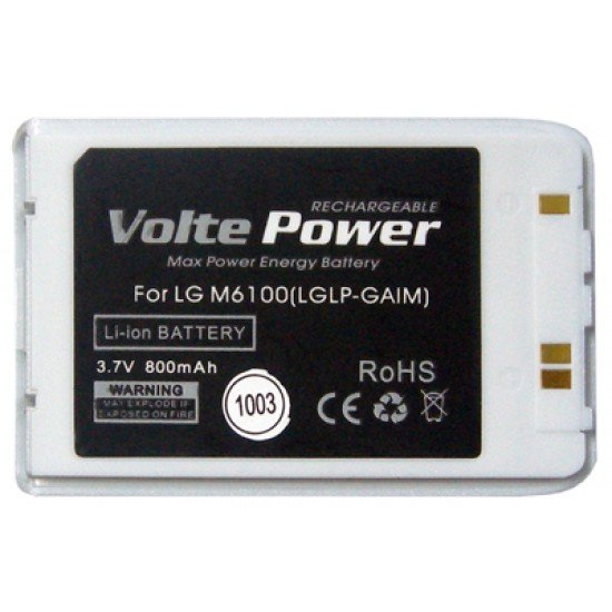 ΜΠΑΤΑΡΙΑ LG M6100 SILVER 800mAh Li-ion VoltePower ΜΠΑΤΑΡΙΑ LG M6100 SILVER 800mAh Li-ion VoltePower