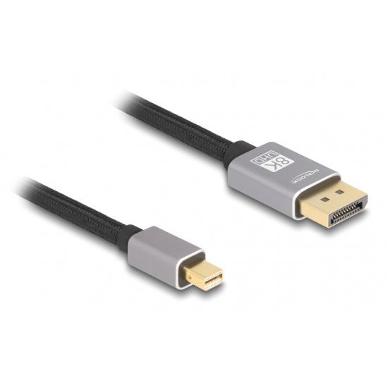 DELOCK καλώδιο mini DisplayPort σε DisplayPort 81091, 8K/60Hz, 32.4 Gbps, 1m, μαύρο DELOCK καλώδιο mini DisplayPort σε DisplayPort 81091, 8K/60Hz, 32.4 Gbps, 1m, μαύρο