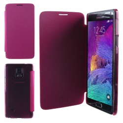 IDOL 1991 ΘΗΚΗ SAMSUNG NOTE 4 N910 FACE-BOOK CLEAR LEATHER PINK