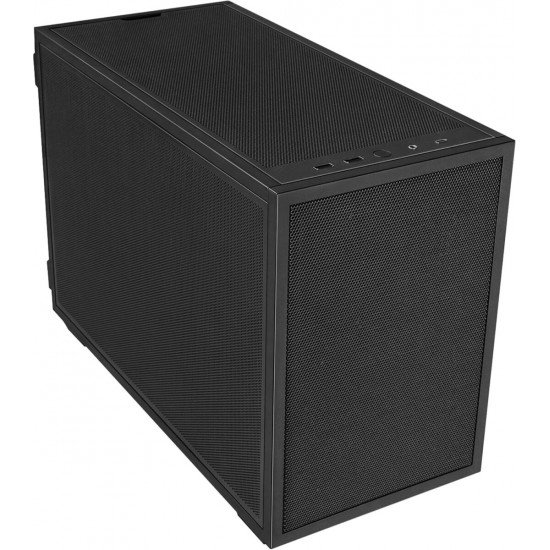 Lian Li Dan-B4 Black - mATX Mesh - PC Gaming Case - 2x 120mm Fans Included - GPU Support 358.9mm