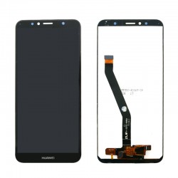 HUAWEI Y6 2018/Y6 PRIME 2018/HONOR 7A ΟΘΟΝΗ + TOUCH SCREEN + LENS BLACK REF. OR