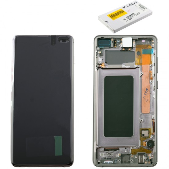 SAMSUNG S10 PLUS G975 ΟΘΟΝΗ + TOUCH SCREEN + LENS + FRONT GH82-18849A BLACK ORIGINAL SERVICE PACK