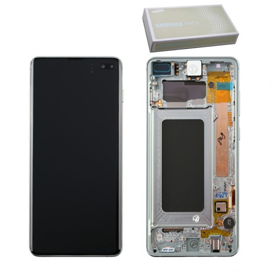 SAMSUNG S10 PLUS G975 ΟΘΟΝΗ + TOUCH SCREEN + LENS + FRAME GH82-18849E GREEN ORIGINAL SERVICE PACK SAMSUNG S10 PLUS G975 ΟΘΟΝΗ + TOUCH SCREEN + LENS + FRAME GH82-18849E GREEN ORIGINAL SERVICE PACK