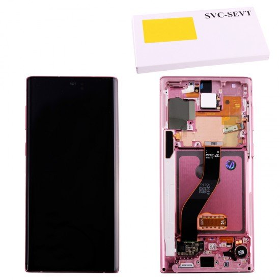 SAMSUNG N970F NOTE 10 ΟΘΟΝΗ + TOUCH SCREEN + LENS + FRAME GH82-20818F PINK GH82-20818F ORIGINAL SERVICE PACK SAMSUNG N970F NOTE 10 ΟΘΟΝΗ + TOUCH SCREEN + LENS + FRAME GH82-20818F PINK GH82-20818F ORIGINAL SERVICE PACK