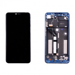 XIAOMI MI 8 LITE ΟΘΟΝΗ+TOUCH SCREEN+LENS+FRAME BLUE REF.OR