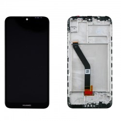 HUAWEI Y6 2019 ΟΘΟΝΗ + TOUCH SCREEN + LENS + FRAME BLACK REF. OR