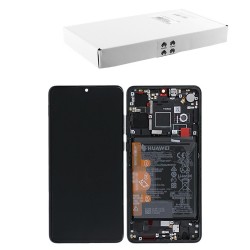 HUAWEI P30 ΟΘΟΝΗ + TOUCH SCREEN + LENS + FRAME + BATTERY 02354HMG BLACK ORIGINAL SERVICE PACK