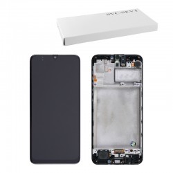 SAMSUNG M21 M215/ M30s M307 ΟΘΟΝΗ+TOUCH SCREEN + LENS + FRAME GH82-21266A BLACK ORIGINAL SERVICE PACK