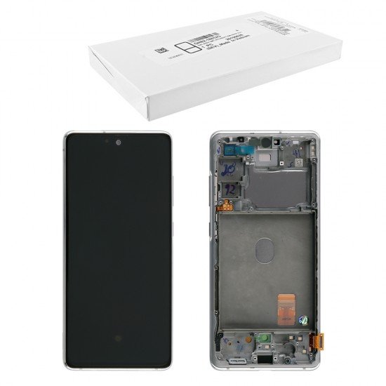SAMSUNG G780 S20 FE ΟΘΟΝΗ + TOUCH SCREEN + LENS + FRAME GH82-31328B WHITE ORIGINAL SERVICE PACK