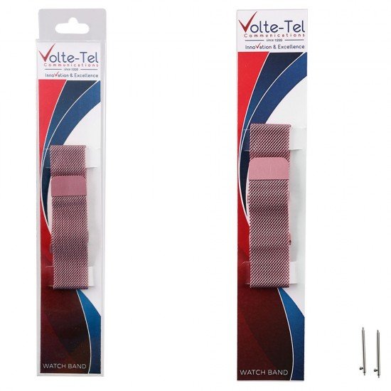 VOLTE-TEL ΛΟΥΡΑΚΙ ΡΟΛΟΓΙΟΥ ΜΕΤΑΛΛΙΚΟ UNIVERSAL 22mm MILAN PINKY GOLD VOLTE-TEL ΛΟΥΡΑΚΙ ΡΟΛΟΓΙΟΥ ΜΕΤΑΛΛΙΚΟ UNIVERSAL 22mm MILAN PINKY GOLD