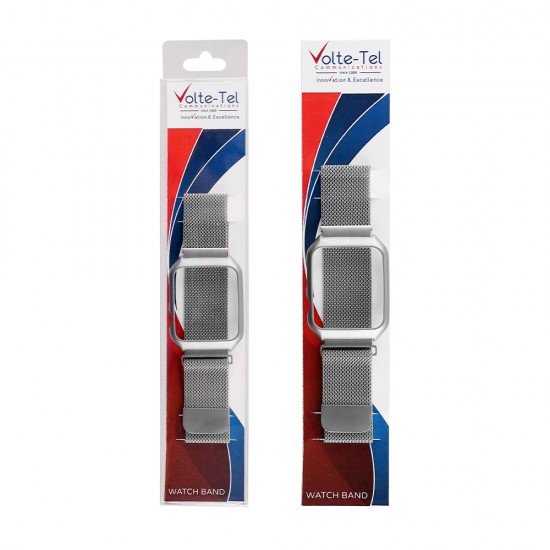 VOLTE-TEL ΛΟΥΡΑΚΙ ΜΕΤΑΛΛΙΚΟ ΜΕ ΠΛΑΙΣΙΟ APPLE WATCH 38mm /WATCH 2/WATCH 3 22mm GREY VOLTE-TEL ΛΟΥΡΑΚΙ ΜΕΤΑΛΛΙΚΟ ΜΕ ΠΛΑΙΣΙΟ APPLE WATCH 38mm /WATCH 2/WATCH 3 22mm GREY