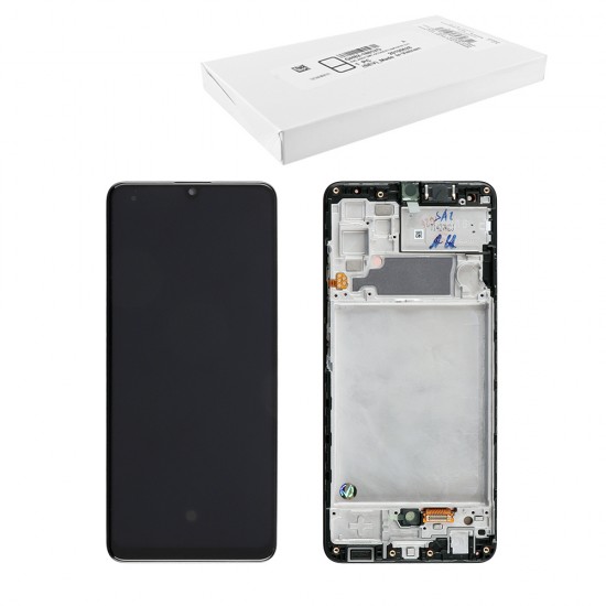 SAMSUNG A32 4G A325 ΟΘΟΝΗ+TOUCH SCREEN + LENS + FRAME GH82-25579A BLACK ORIGINAL SERVICE PACK