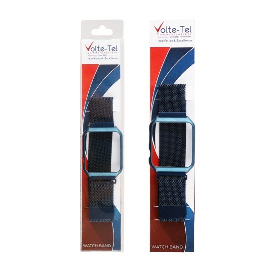 VOLTE-TEL ΛΟΥΡΑΚΙ ΜΕΤΑΛΛΙΚΟ ΜΕ ΠΛΑΙΣΙΟ APPLE WATCH 42mm/WATCH 2/WATCH 3 22mm NAVY BLUE VOLTE-TEL ΛΟΥΡΑΚΙ ΜΕΤΑΛΛΙΚΟ ΜΕ ΠΛΑΙΣΙΟ APPLE WATCH 42mm/WATCH 2/WATCH 3 22mm NAVY BLUE